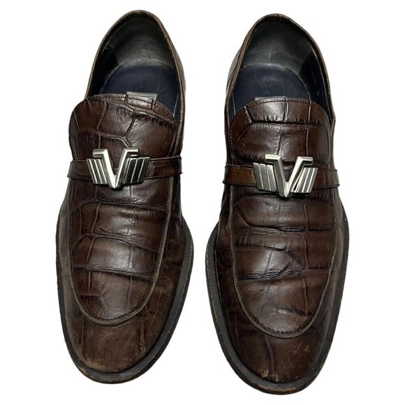 Gianni VERSACE Vintage 90s Luxury Designer Loafers Leather Dress Shoes main image 6